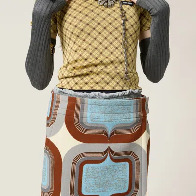 Miu Miu Printed Skirt In Multicolor