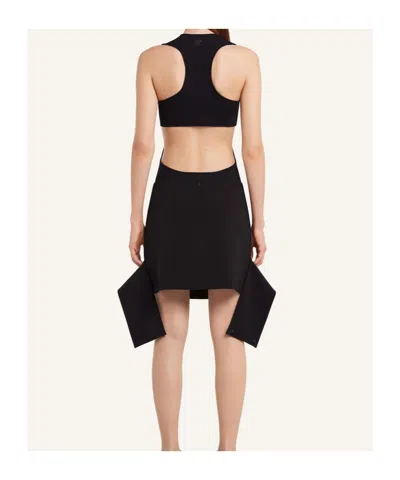 Courrèges Belted Mini Skirt In Black
