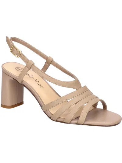 Bella Vita Getta Womens Open Toe Round Toe Block Heels In Multi