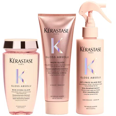 Kerastase Kérastase Gloss Absolu Shampoo, Conditioner And Treatment Spray Trio, With Glycolic Acid, Hyaluronic