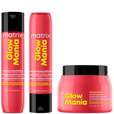 Matrix Glow Mania Colour Protecting Shampoo, Conditioner, & Mask Trio For Coloured Hair
