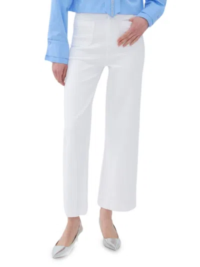 Nocturne High Waisted Wide Leg Jeans In White