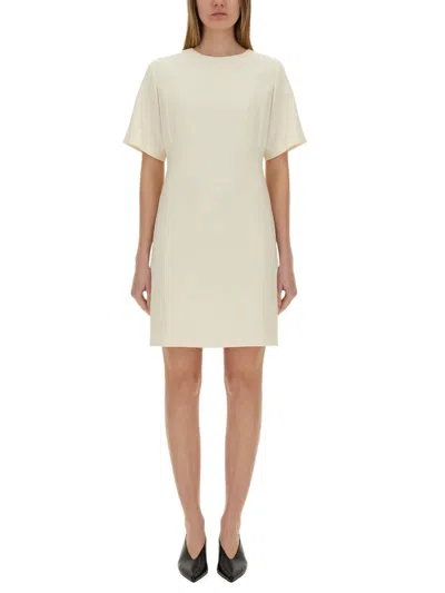 Theory Knee-length Dress Round Neckline In White