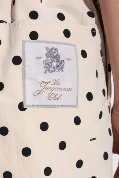Jacquemus Aloe Polka-dot Poplin Shorts In Neutrals