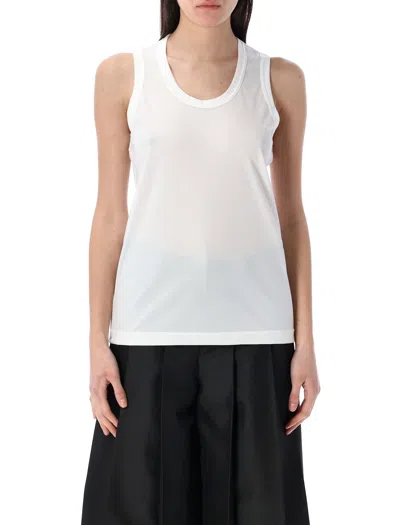Comme Des Garçons Tank Top In White