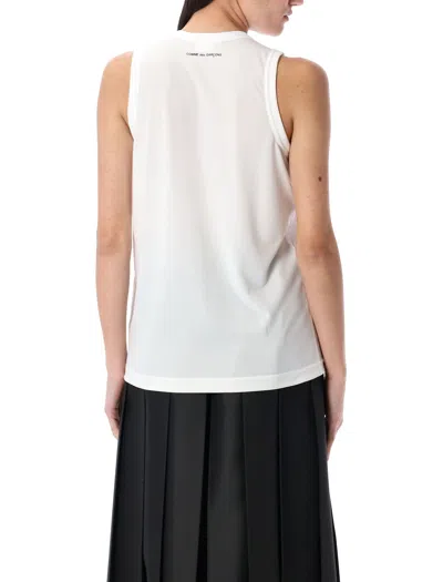 Comme Des Garçons Tank Top In White