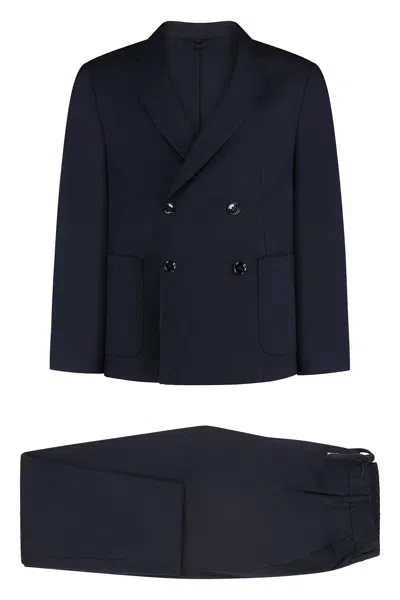 Hugo Boss Boss Virgin Wool Two-piece Suit In Blue