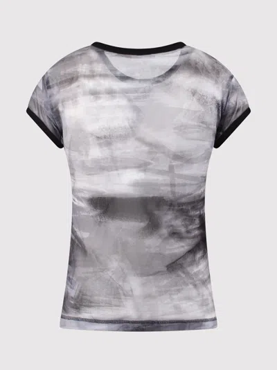 Helmut Lang Graphic-print T-shirt In Gray