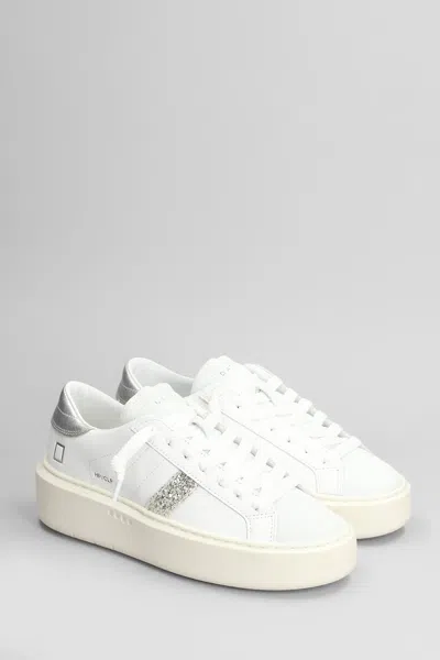 Date D.a.t.e. Hill Low Platform Sneakers In White