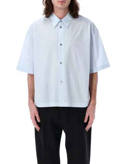 Studio Nicholson Short-sleeved Boxy Shirt In Azure