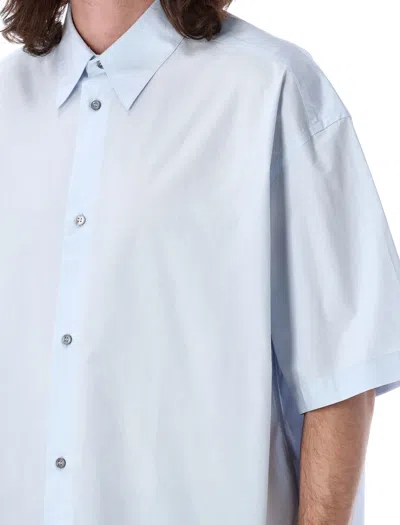 Studio Nicholson Short-sleeved Boxy Shirt In Azure