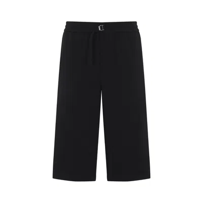 Ami Alexandre Mattiussi Ami Paris Loose Elasticated Large Bermuda In Black