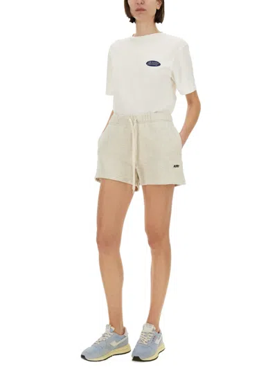 Autry Sweatshirt Shorts In Latte
