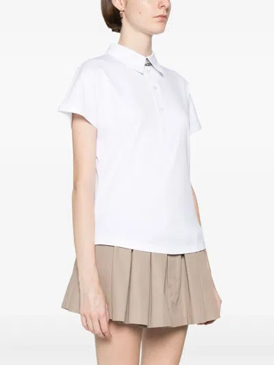 Herno Woman Top White Size 8 Cotton, Polyester, Metallic Fiber