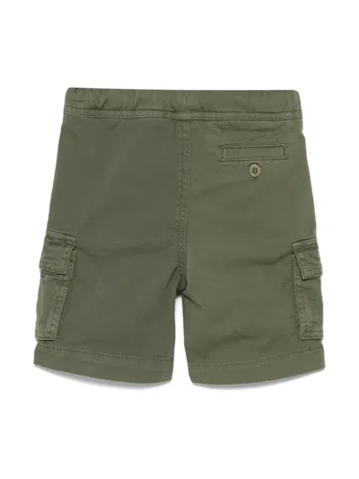 Il Gufo Twill Cargo Shorts In Green