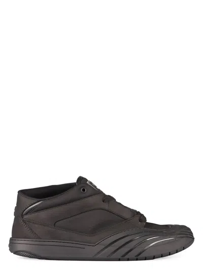 Givenchy Black Fabric And Leather Skate Sneakers In Black