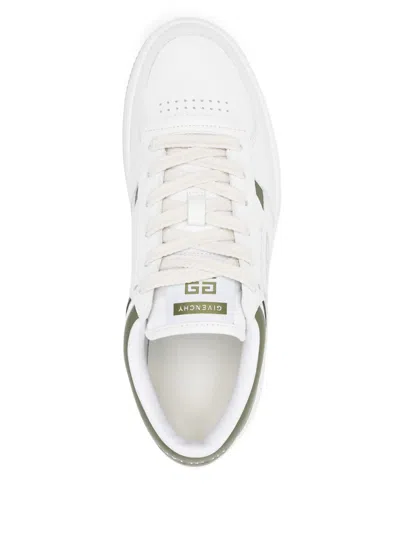 Givenchy G Move Leather Sneakers In White