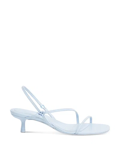 Simkhai Cedonia  Logo Stud Strappy Kitten Heel Sandal In Periwinkle