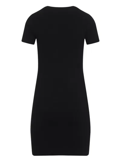 Givenchy Fitted Ribbed Cotton Mini Dress In Black