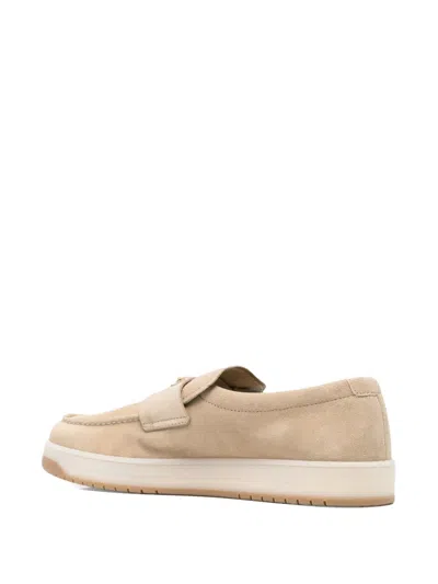 Prada Slip-on Sneakers With Soft Suede Upper In Neutrals