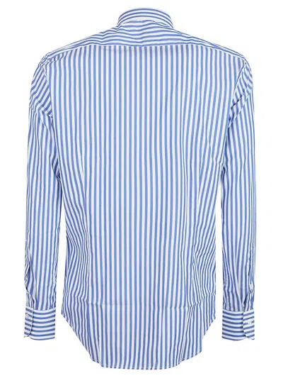 Orian Striped Cotton Shirt In Animal Print