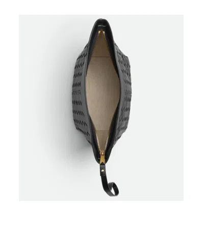 Bottega Veneta Flip Flap Medium Prism Pouch In Black