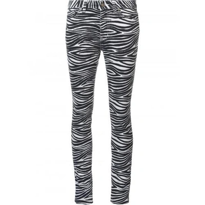 Shop Saint Laurent Zebra Print Skinny Jeans