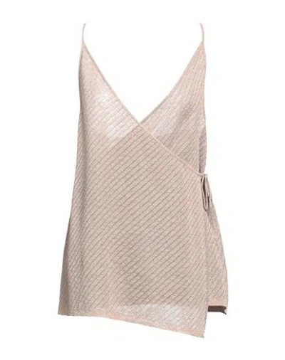 Altea Vanisé-knit Wrapped Top In Beige