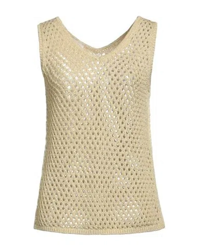 Altea Woman Top Yellow Size M Polyamide, Viscose, Polyester, Metal In Yellow