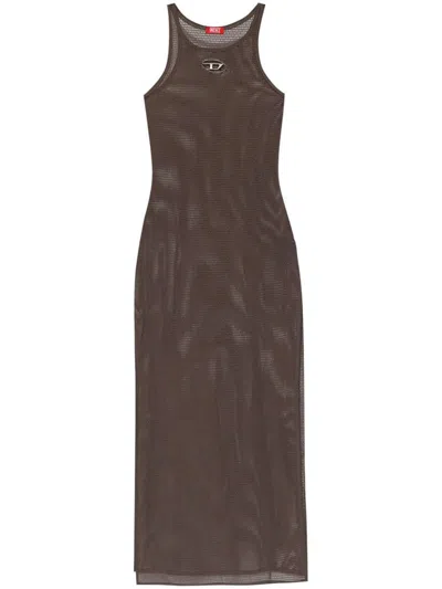 Diesel Jennifer-utlt Maxi Mesh Racerback Dress In Multicolor