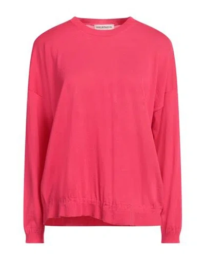 Goes Botanical Woman Sweater Magenta Size 8 Merino Wool In Magenta