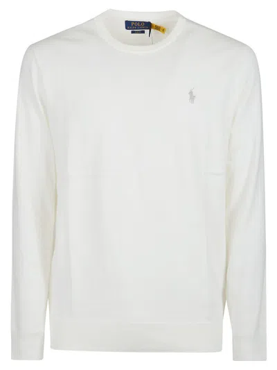 Polo Ralph Lauren Polo Pony-embroidered Honeycomb Knit Jumper In White