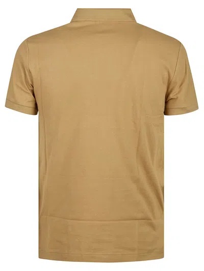 Polo Ralph Lauren Two-button Cotton Polo With Logo In Brown