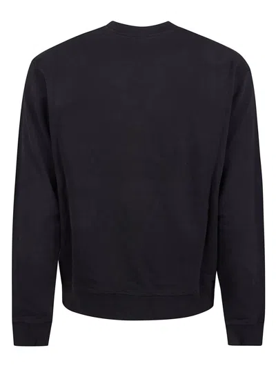 Dsquared2 Black Crewneck Sweatshirt With Logo Lettering On The Front In Black