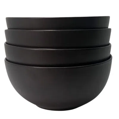 Zulay Kitchen The Contour Bowl - Set Of 4 In Black