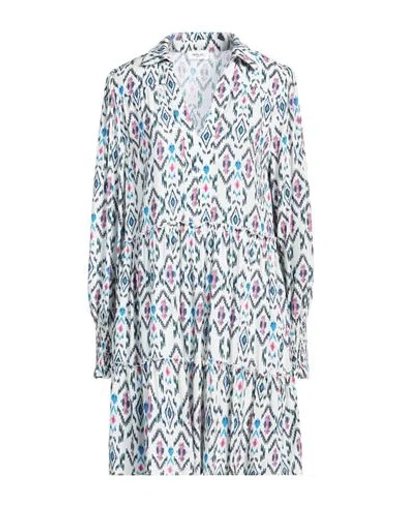 Replay Woman Mini Dress Off White Size S Viscose