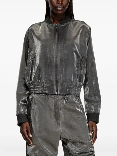Diesel Satin Pilot Jacket In Multicolor
