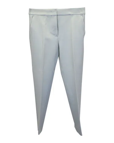Max Mara Cropped Trousers In Mint Viscose In Green