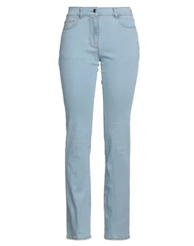 Peserico Easy Woman Jeans Blue Size 8 Cotton, Polyester, Elastane In Blue