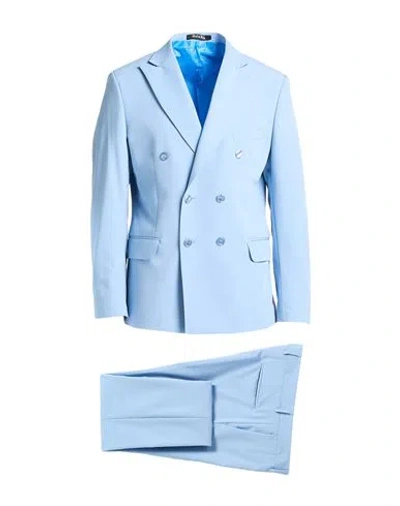 Tela-n° By Takeshy Kurosawa Man Suit Sky Blue Size 46 Polyester, Viscose, Elastane In Blue