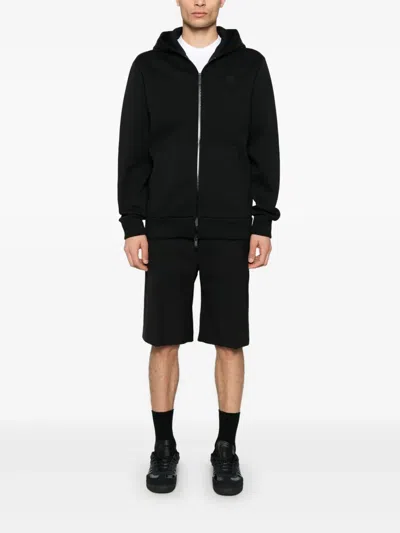 Moncler Zip-up Hoodie In Black