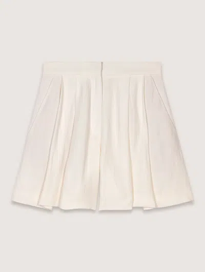 Maje Flowing Shorts In Ecru