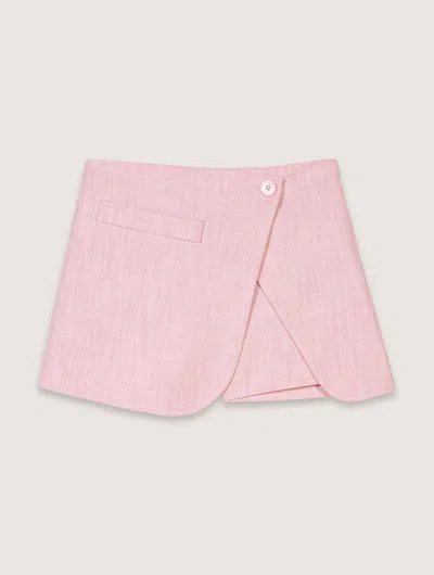 Maje Layered-effect Suit Shorts In Rose
