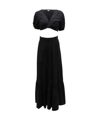 A.l.c A. L.c 2-piece Maxi Dress In Black Organic Cotton In Black