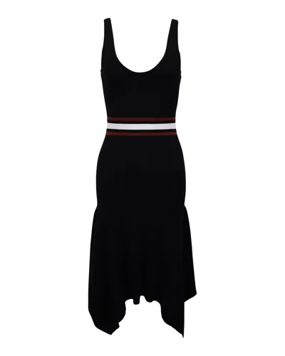 A.l.c A. L.c. Anders Handkerchief Hem Knit Midi Dress In Black Viscose In Black