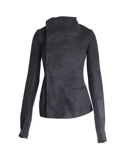 Rick Owens Avant Garde Jacket In Black Leather In Black