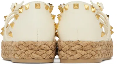 Valentino Garavani Valentino Rockstud 30 Leather Platform Sandal In White