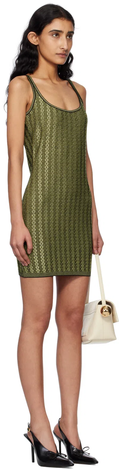 Jacquemus La Robe Marino Patterned Knitted Mini Dress In Noir