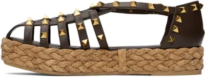 Valentino Garavani Valentino Rockstud 30 Leather Platform Sandal In Black