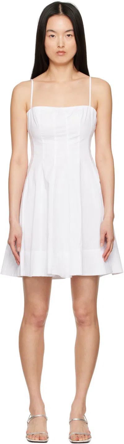 Staud Wylie Mini Dress In White